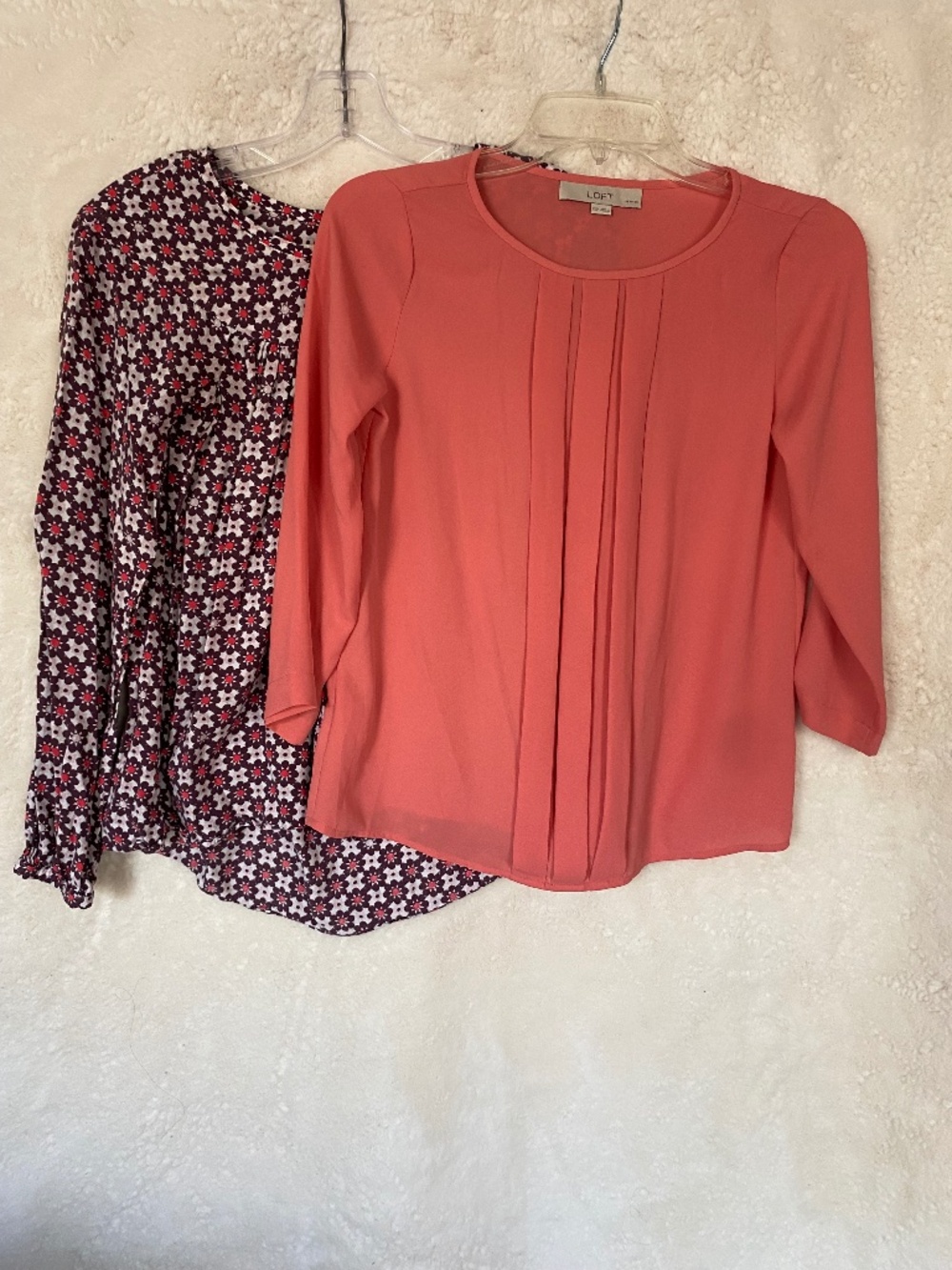 LOFT Petite Long Sleeve Blouses, Set of Two Blouses - Size XXSP